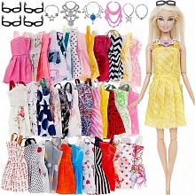 - mebelki dla lalek - sukienki + lalka ZAB-2867